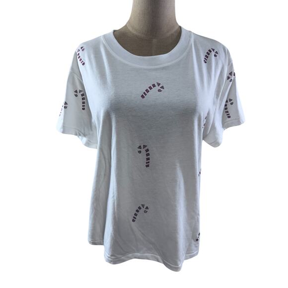 NWT!! "Wild Fox" Candy Cane Jamie Womens T-Shirt,MSRP 68.00,Bling Candy Canes - Picture 1 of 10
